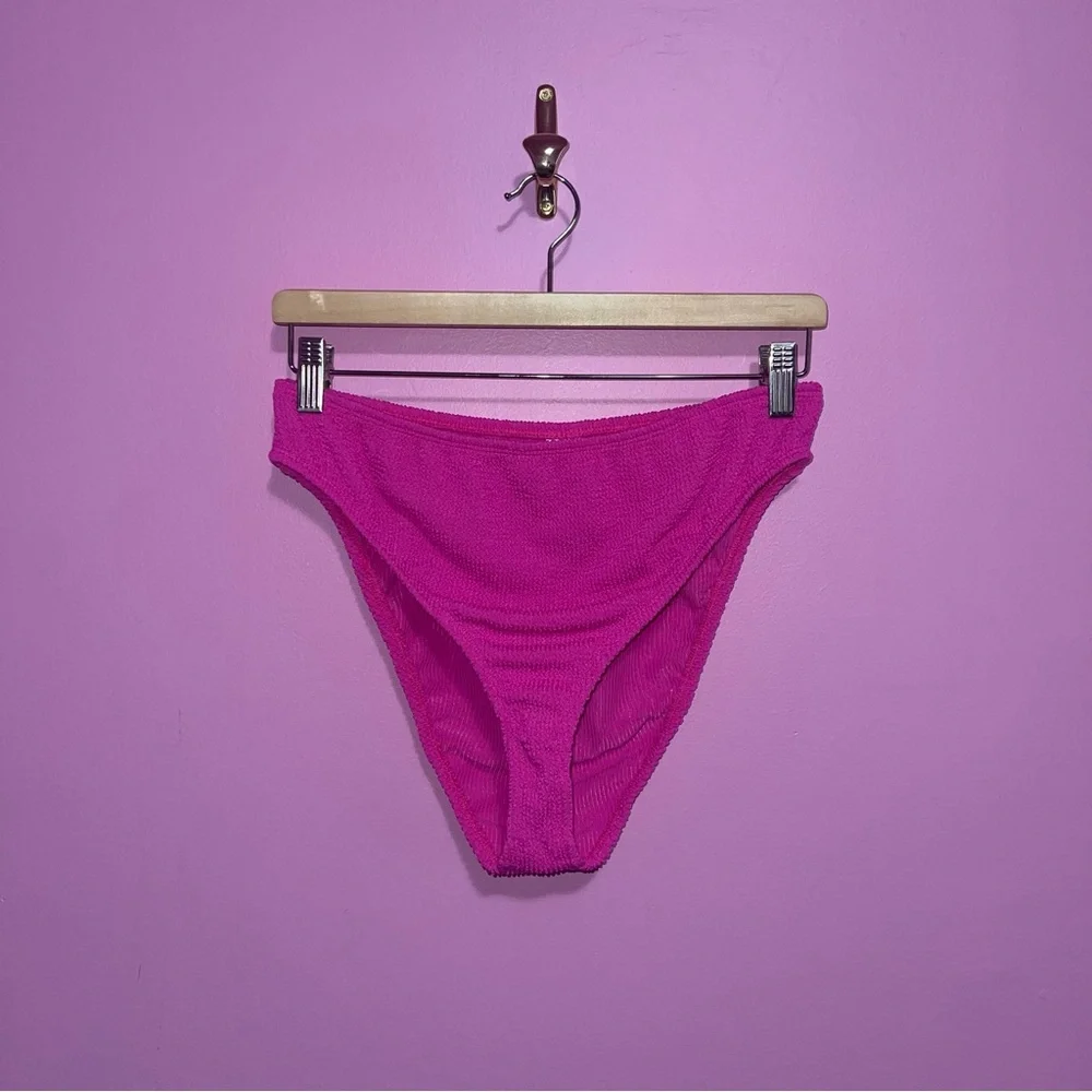 Good American Bikini Bottoms Hawaiian Pink High Cut Plus Size 1XL/2XL NWT - Picture 2 of 7
